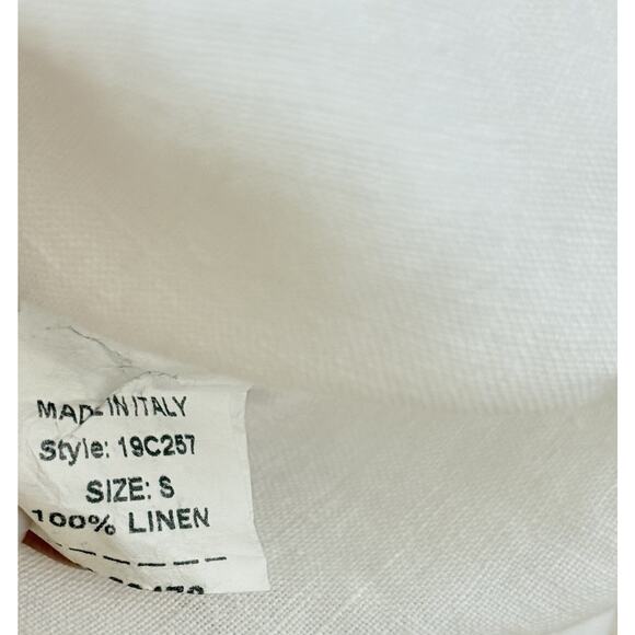 Francesca Bettini 100% Linen Italy Tunic Top Small Blouse Shirt Pockets Boho - Picture 5 of 9